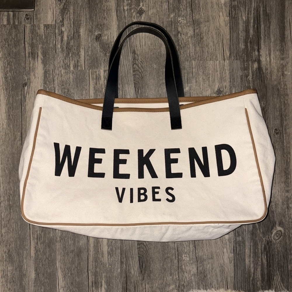 Santa Barbara Canvas Tote Weekend Vibes - Picture 2 of 5